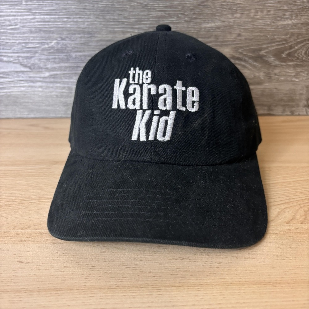 The Karate Kid Hat Cap Strap Back Mens One Size Black Embroidered Movie Film